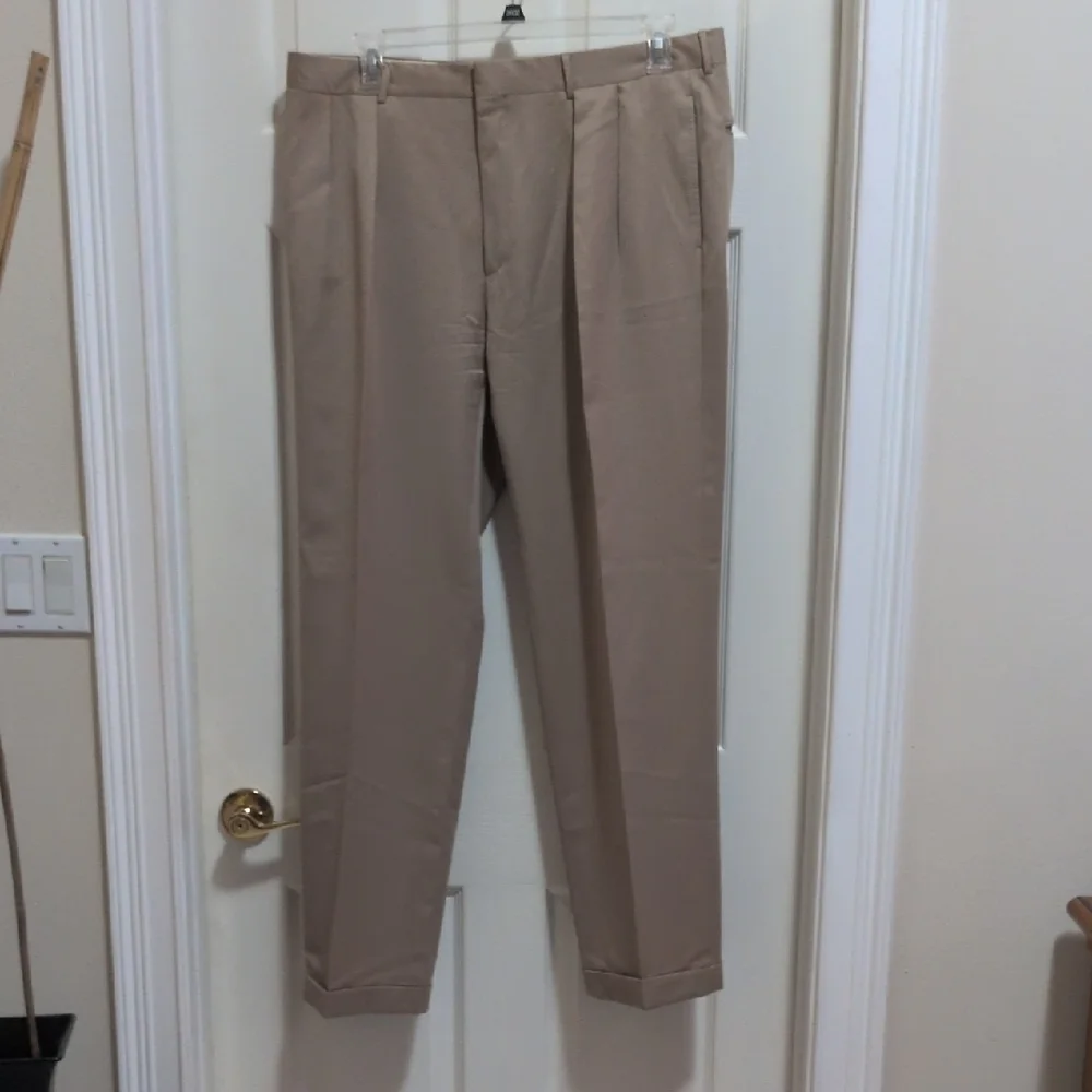 Polo by Ralph Lauren Men's Made in Italy Virgin Wool Dalton Tan Dress Pants 38